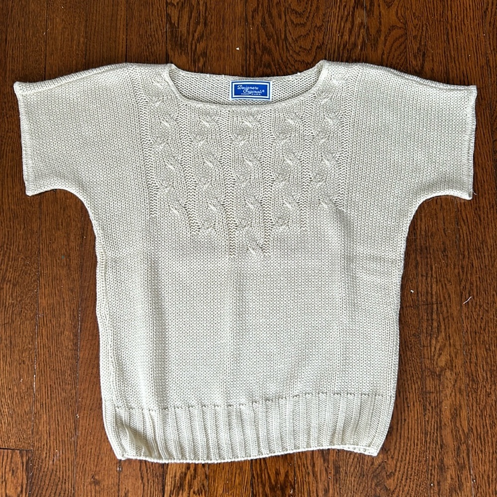 70s Cable Knit Sweater Top